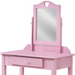 Pink Vanity Mirror And Storage Drawer By Homeroots | Vanity Tables | Modishstore - 3