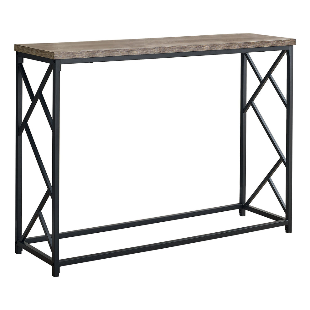 44" Rectangular GreywithBlack Metal Hall Console Accent Table By Homeroots | Console Tables | Modishstore - 5