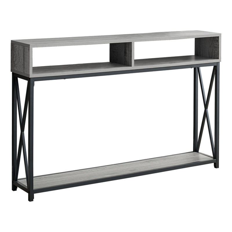 47" Gray And Black Frame Console Table With Storage By Homeroots | Console Tables | Modishstore