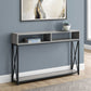 47" Gray And Black Frame Console Table With Storage By Homeroots