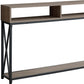 47" Taupe And Black Frame Console Table With Storage By Homeroots