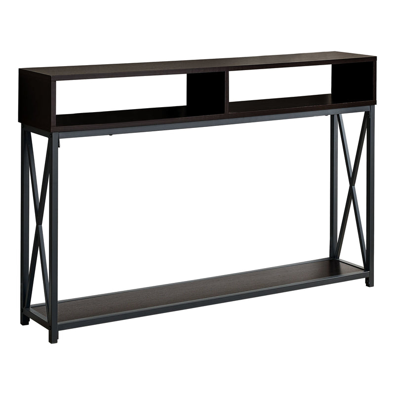 47" Brown And Black Frame Console Table With Storage By Homeroots | Console Tables | Modishstore
