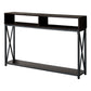 47" Brown And Black Frame Console Table With Storage By Homeroots | Console Tables | Modishstore - 3