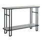 48" Rectangular GreywithBlack Metal Hall Console Accent Table By Homeroots | Console Tables | Modishstore - 2