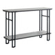 48" Rectangular GreywithBlack Metal Hall Console Accent Table By Homeroots | Console Tables | Modishstore