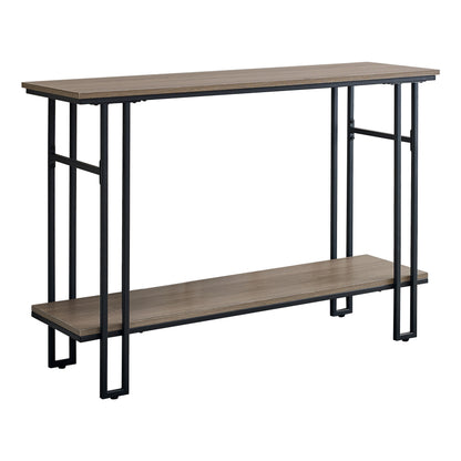 48" Rectangular GreywithBlack Metal Hall Console Accent Table By Homeroots | Console Tables | Modishstore - 5