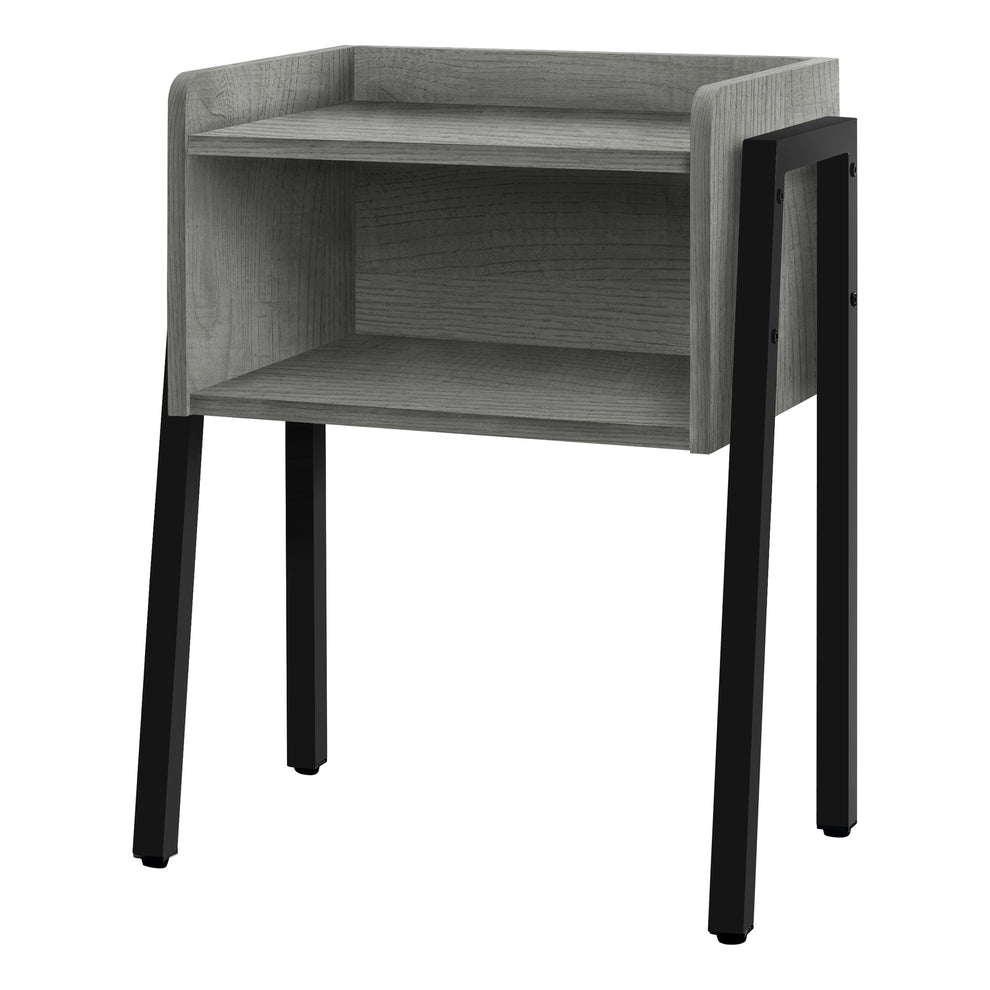 23" Rectangular Grey and Black Metal Accent Table By Homeroots | Accent Tables | Modishstore - 2