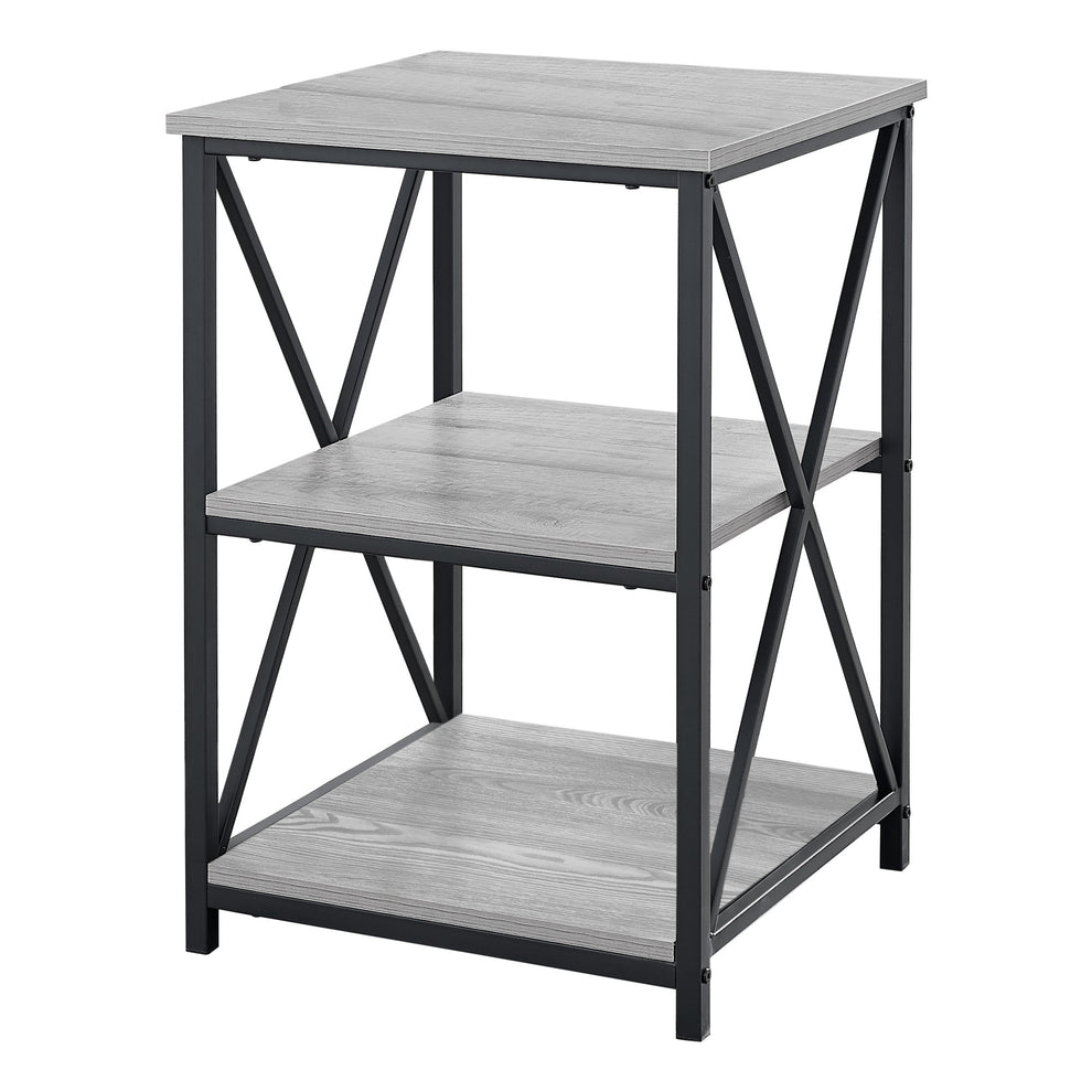 26" Rectangular Grey Black Metal Accent Table By Homeroots | End Tables | Modishstore - 4