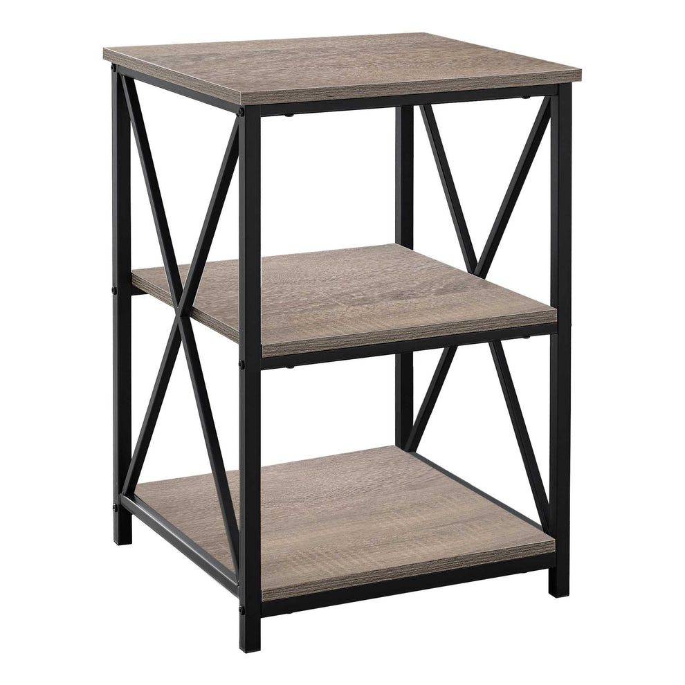 26" Rectangular Dark Taupe Black Metal Accent Table By Homeroots | End Tables | Modishstore - 2