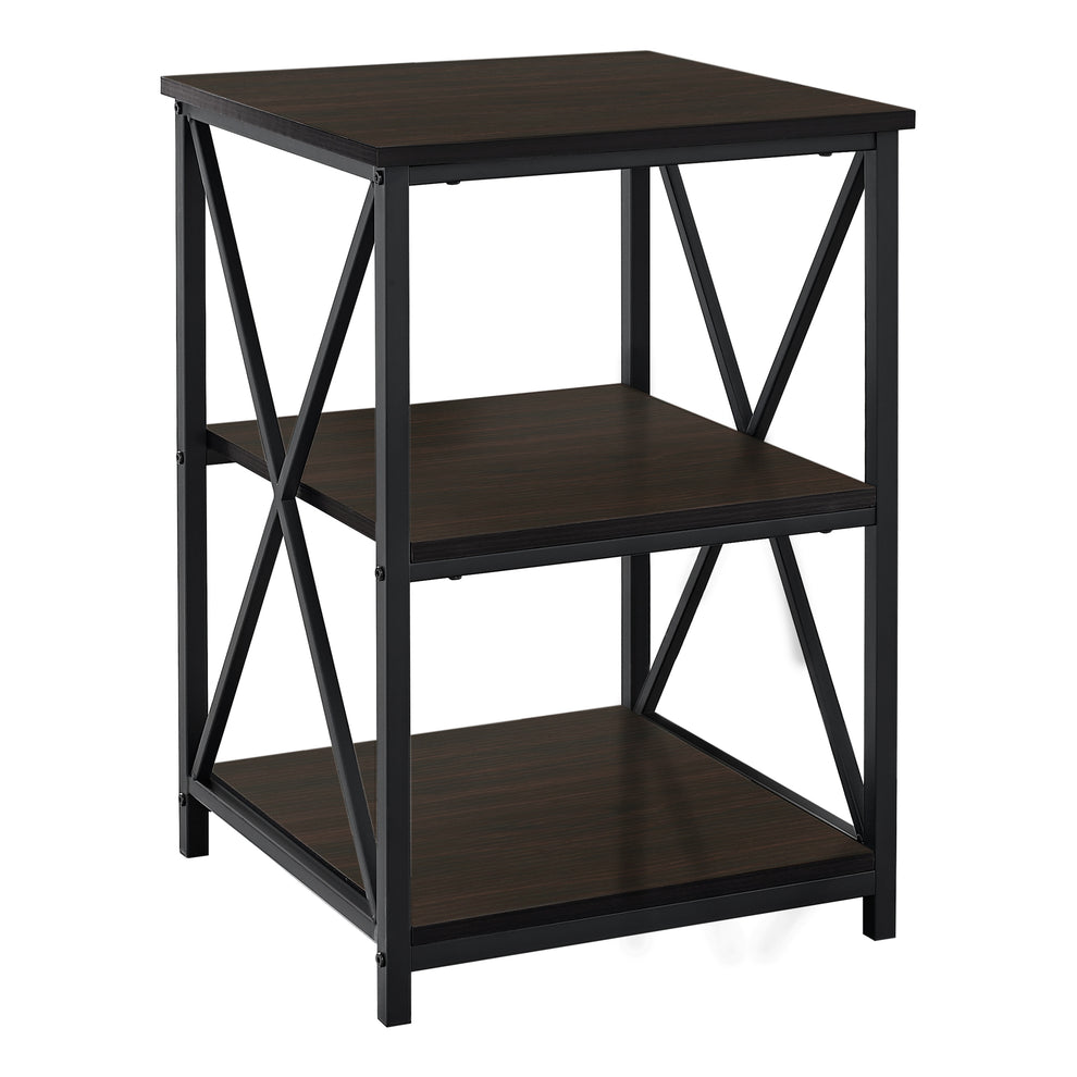 26" Rectangular Espresso Black Metal Accent Table By Homeroots | End Tables | Modishstore - 2