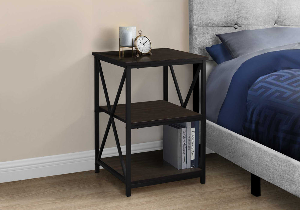 26" Rectangular Espresso Black Metal Accent Table By Homeroots | End Tables | Modishstore - 5