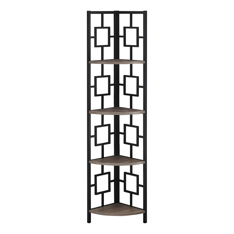 62" Metal Corner Black Bookcase with 4 shelves By Homeroots | Bookcases | Modishstore - 5