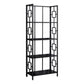 62" 4 Tier Bookcase BlackwithBlack Metal Etagere By Homeroots | Bookcases | Modishstore - 2