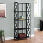 62" 4 Tier Bookcase BlackwithBlack Metal Etagere By Homeroots | Bookcases | Modishstore - 3