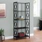 62" 4 Tier Bookcase BlackwithBlack Metal Etagere By Homeroots | Bookcases | Modishstore
