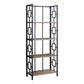 62" 4 Tier Bookcase BlackwithBlack Metal Etagere By Homeroots | Bookcases | Modishstore - 5