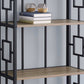 62" 4 Tier Bookcase BlackwithBlack Metal Etagere By Homeroots | Bookcases | Modishstore - 6