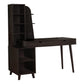55" Espresso Computer Desk with Bookcase By Homeroots | Desks | Modishstore - 2