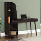 55" Espresso Computer Desk with Bookcase By Homeroots | Desks | Modishstore - 3
