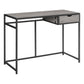 42" Grey and Dark Grey Metal Computer Desk By Homeroots | Desks | Modishstore - 2
