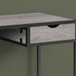 42" Grey and Dark Grey Metal Computer Desk By Homeroots | Desks | Modishstore - 3