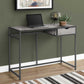 42" Grey and Dark Grey Metal Computer Desk By Homeroots | Desks | Modishstore