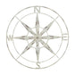 Nautical Compass Metal Wall Decor with Distressed White Finish By Homeroots | Wall Decor | Modishstore