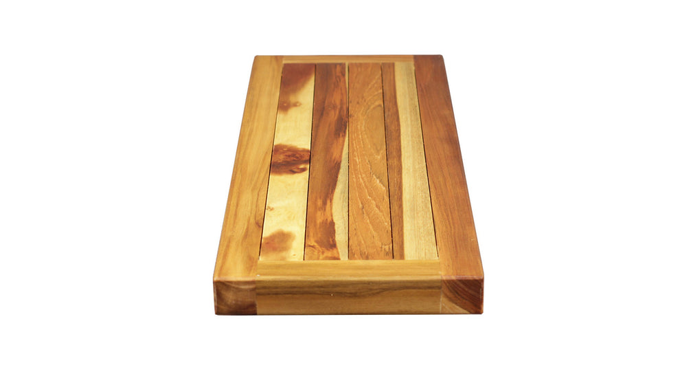 29" Natural Teak Wood Bath Tray and Seat By Homeroots | Outdoor Chairs | Modishstore - 3