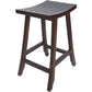 Compact Teak Counter Stool In Brown Finish By Homeroots | Counter Stools | Modishstore - 2