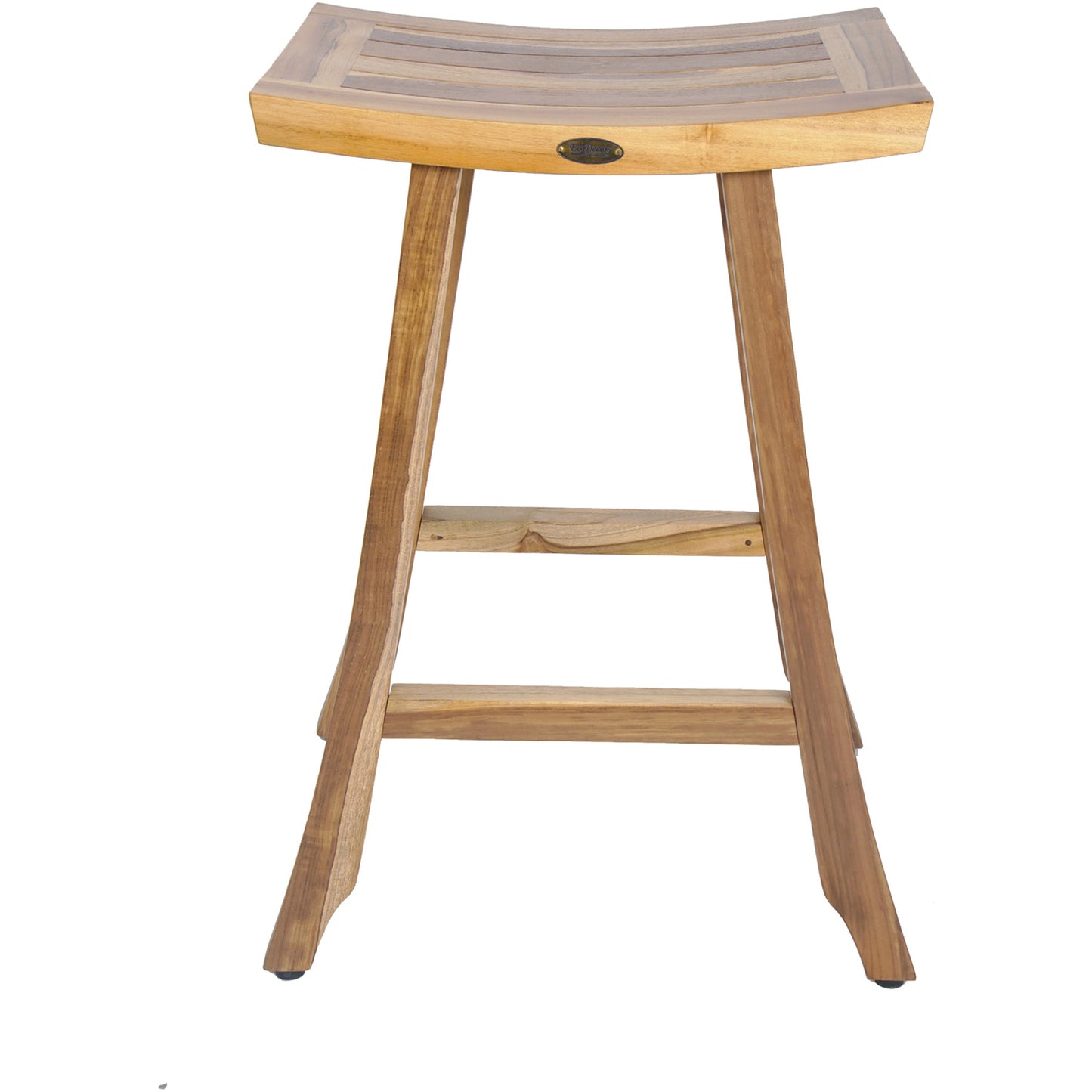 Compact Teak Counter Stool In Brown Finish By Homeroots | Counter Stools | Modishstore - 7