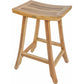 Compact Teak Counter Stool In Brown Finish By Homeroots | Counter Stools | Modishstore - 9