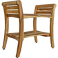 Contemporary Teak Shower bench with Handles in Natural Finish By Homeroots | Outdoor Stools & Benches | Modishstore