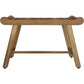 Rectangular Teak Shower Bench with Handles in Natural Finish By Homeroots - 376724 | Outdoor Stools & Benches | Modishstore - 2