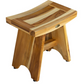 Compact Contemporary Teak Shower Stool in Natural Finish By Homeroots | Outdoor Stools & Benches | Modishstore - 2