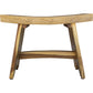 Contemporary Teak Outdoor Bench in Natural Finish By Homeroots | Outdoor Stools & Benches | Modishstore - 2