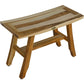Contemporary Teak Shower Bench in Natural Finish By Homeroots | Outdoor Stools & Benches | Modishstore - 4
