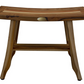 Contemporary Teak Shower Stool or Bench in Natural Finish By Homeroots | Outdoor Stools & Benches | Modishstore - 3