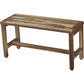 Rectangular Teak Shower Bench in Natural Finish By Homeroots | Outdoor Stools & Benches | Modishstore