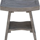 Contemporary Teak Shower or Bench with Shelf in Gray Finish By Homeroots | Outdoor Stools & Benches | Modishstore