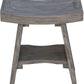 Contemporary Teak Shower or Bench with Shelf in Gray Finish By Homeroots | Outdoor Stools & Benches | Modishstore - 2