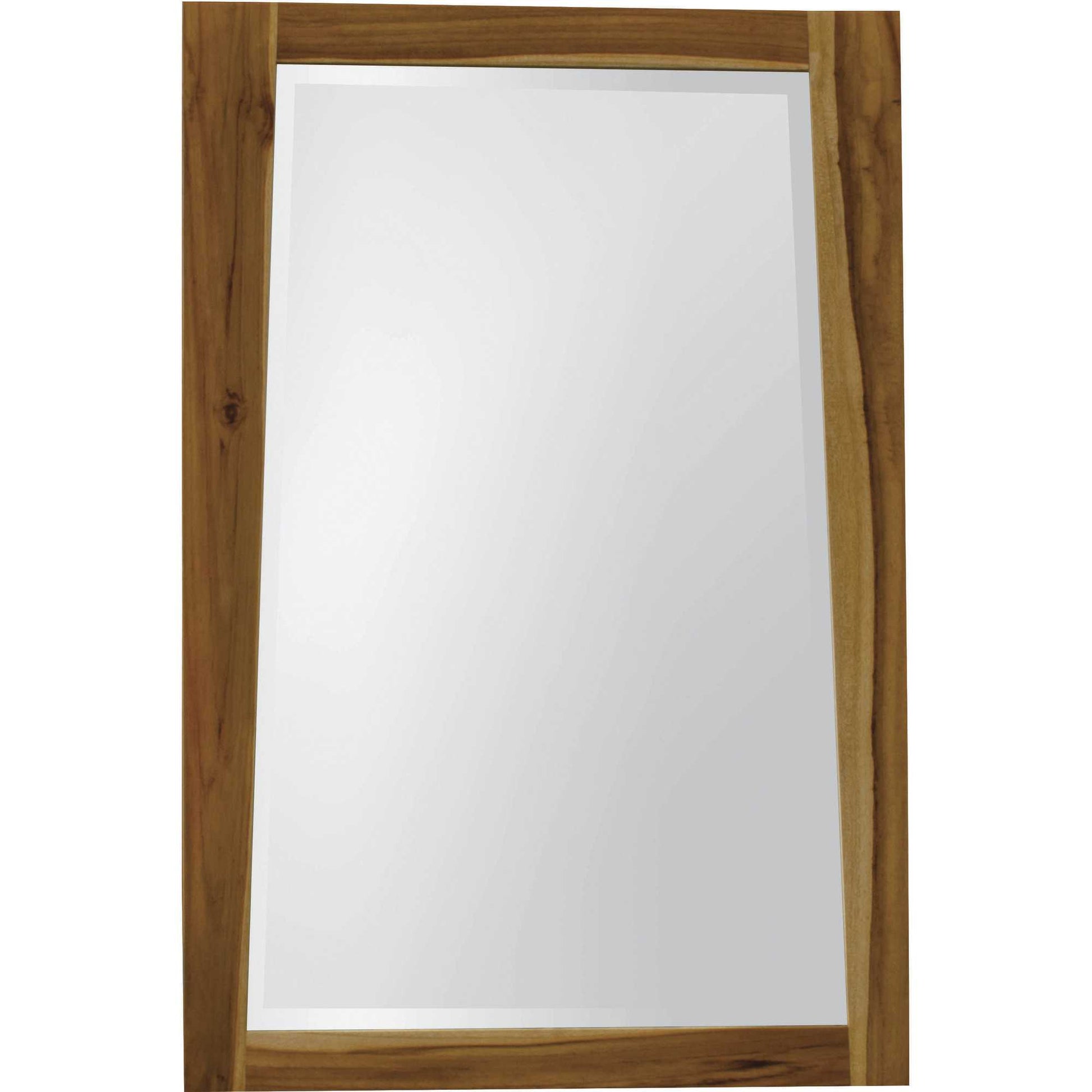 Solid Teak Wall Mirror in Natural Finish By Homeroots | Mirrors | Modishstore - 2