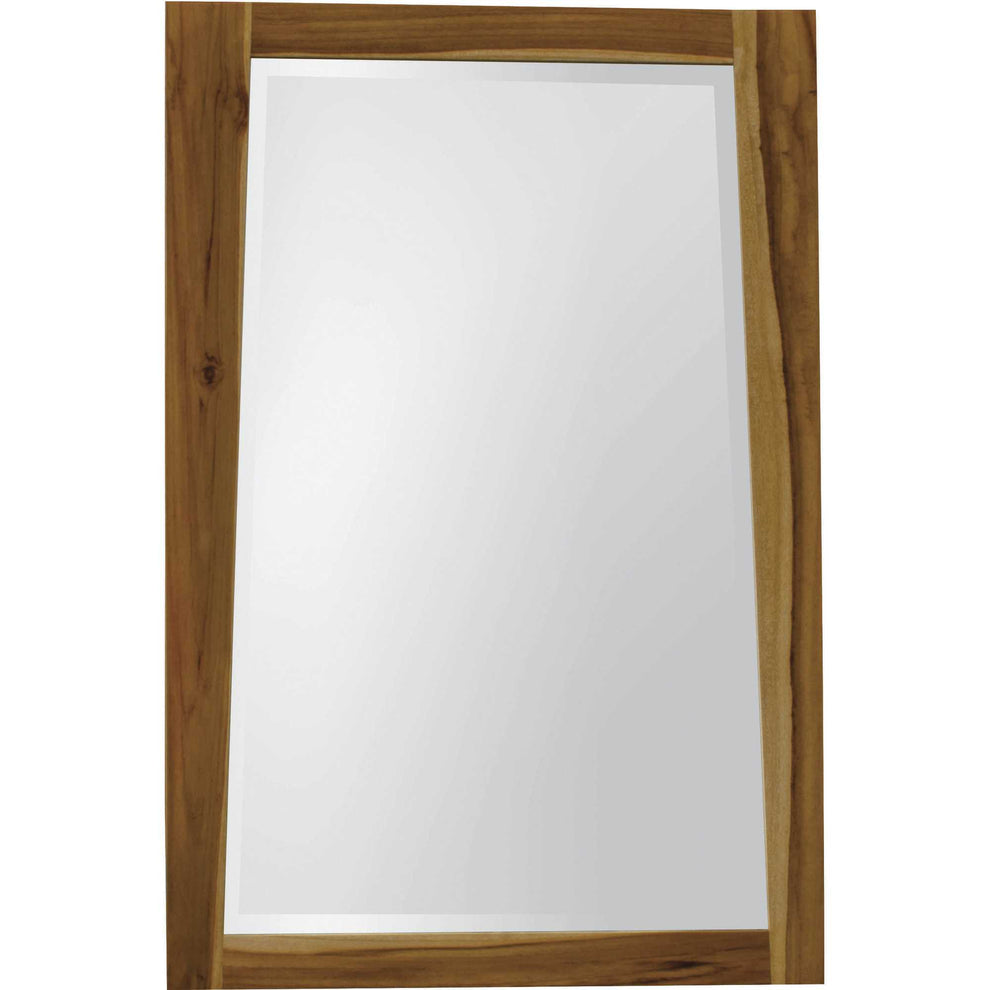 Solid Teak Wall Mirror in Natural Finish By Homeroots | Mirrors | Modishstore - 2