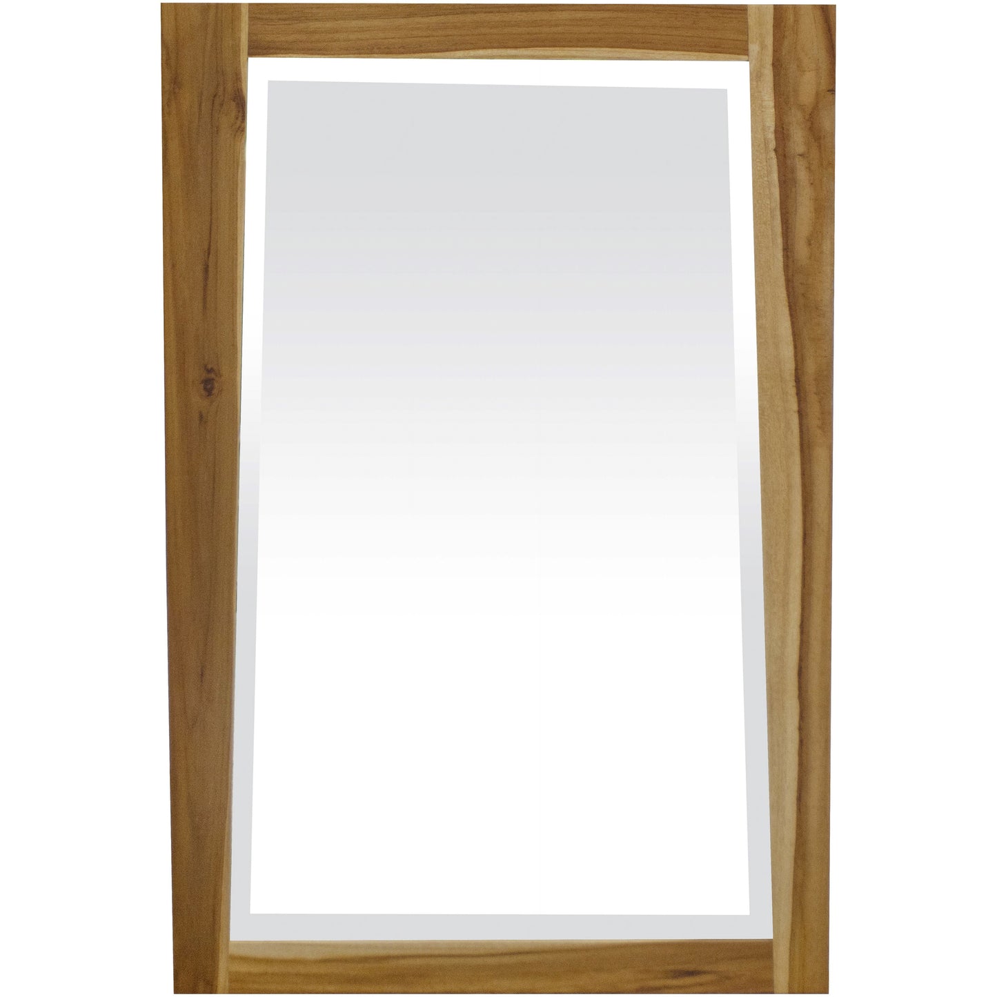 Solid Teak Wall Mirror in Natural Finish By Homeroots | Mirrors | Modishstore - 3