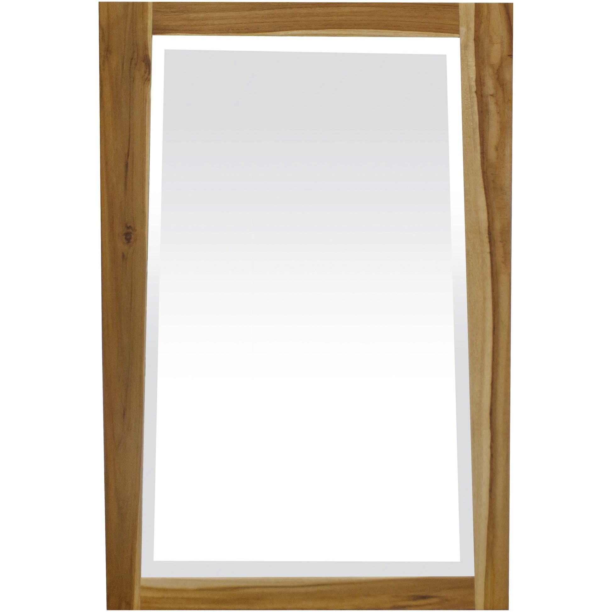 Solid Teak Wall Mirror in Natural Finish By Homeroots | Mirrors | Modishstore - 3