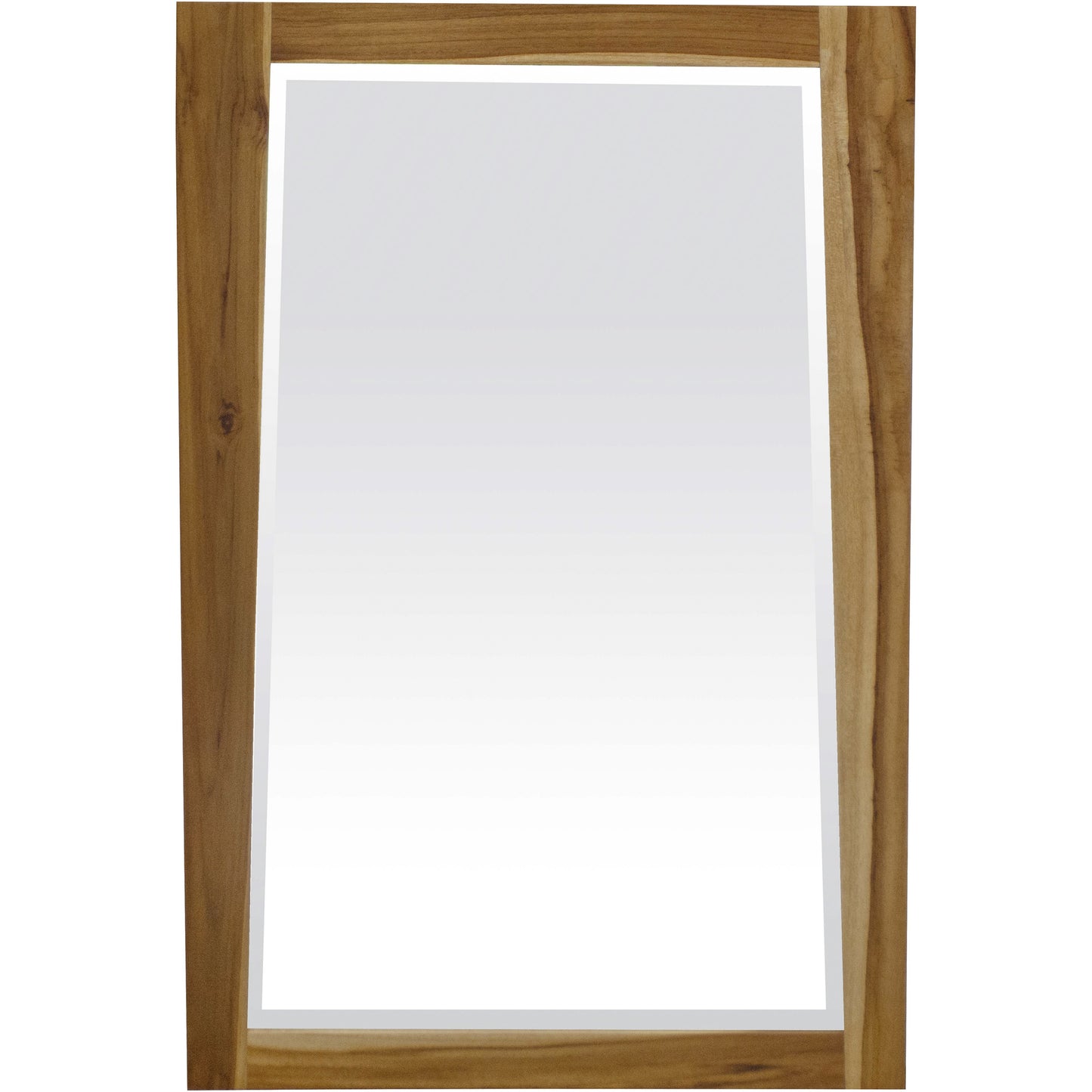Solid Teak Wall Mirror in Natural Finish By Homeroots | Mirrors | Modishstore - 4