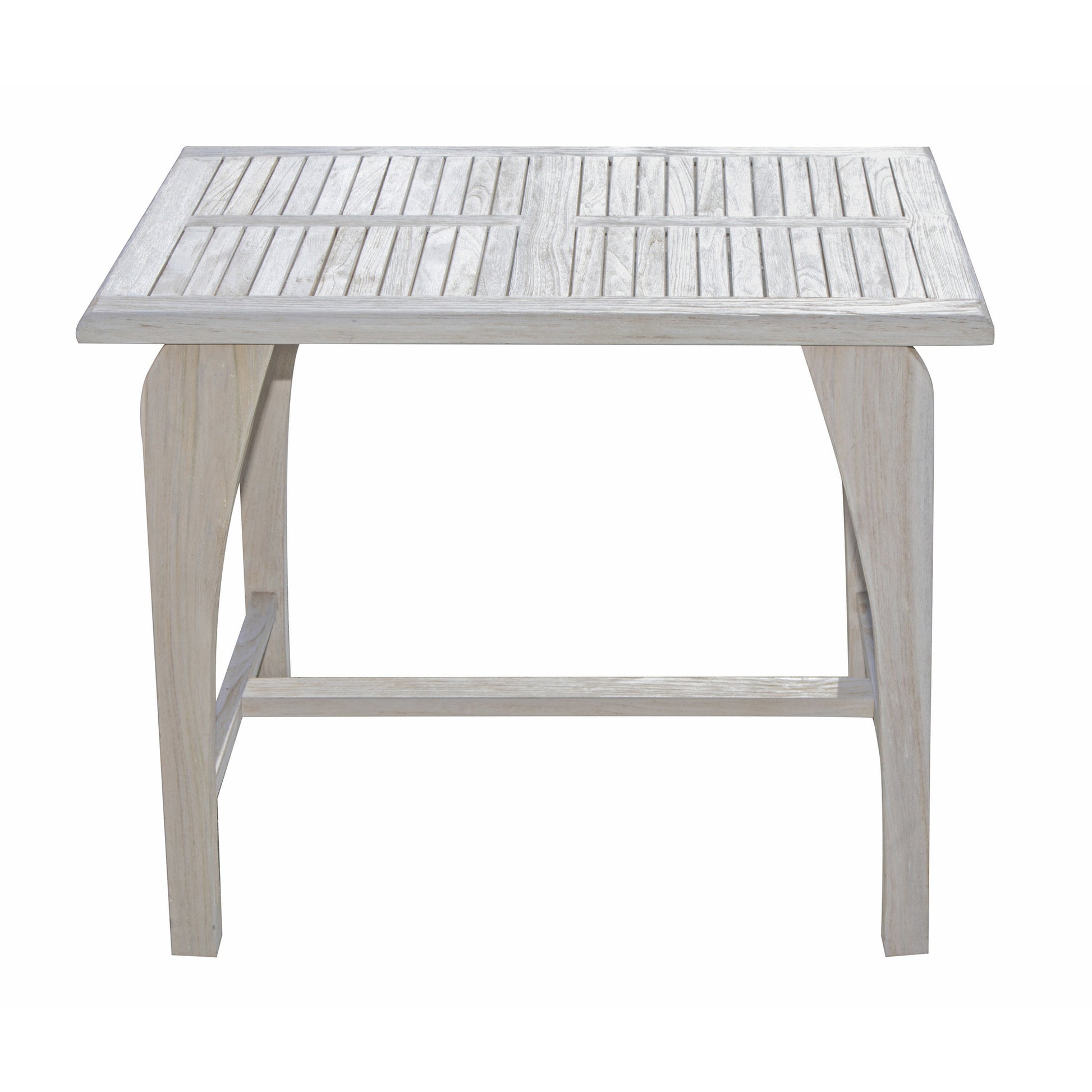 Compact Teak Dining Table in Driftwood Finish By Homeroots - 376775 | Outdoor Tables | Modishstore - 2