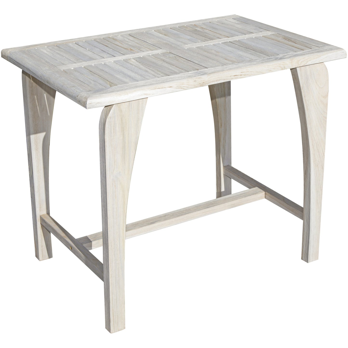 Compact Teak Dining Table in Driftwood Finish By Homeroots - 376775 | Outdoor Tables | Modishstore - 3