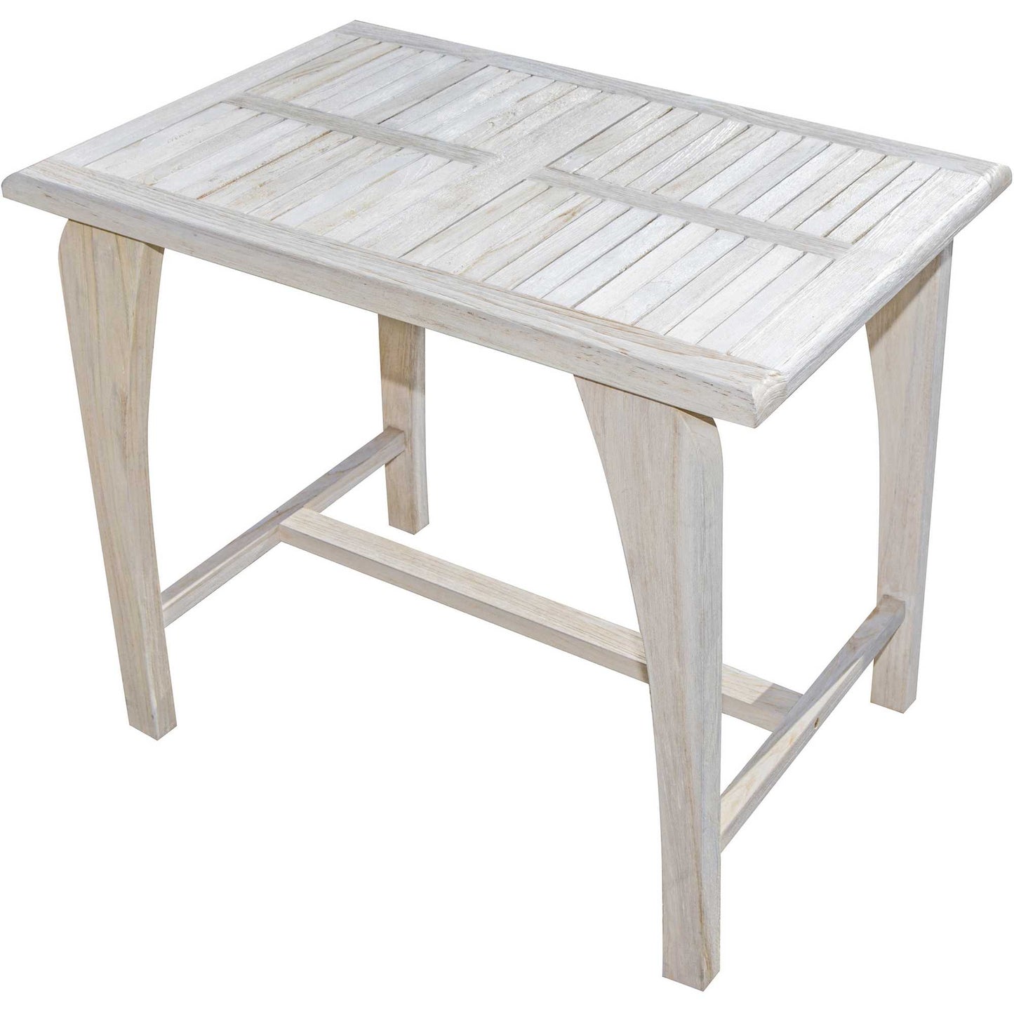 Compact Teak Dining Table in Driftwood Finish By Homeroots - 376775 | Outdoor Tables | Modishstore - 4