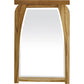 Modern Shape Teak Wall Mirror in Natural Finish By Homeroots | Mirrors | Modishstore - 3