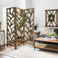 Rustic Earthy Wood Root Three Panel Room Divider Screen By Homeroots | Room Dividers | Modishstore